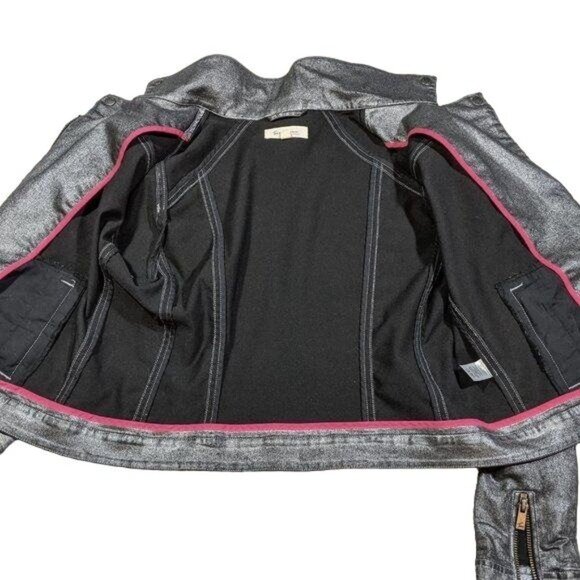 Vince Camuto‎ Two women's metallic moto crop jacket S - Picture 4 of 11